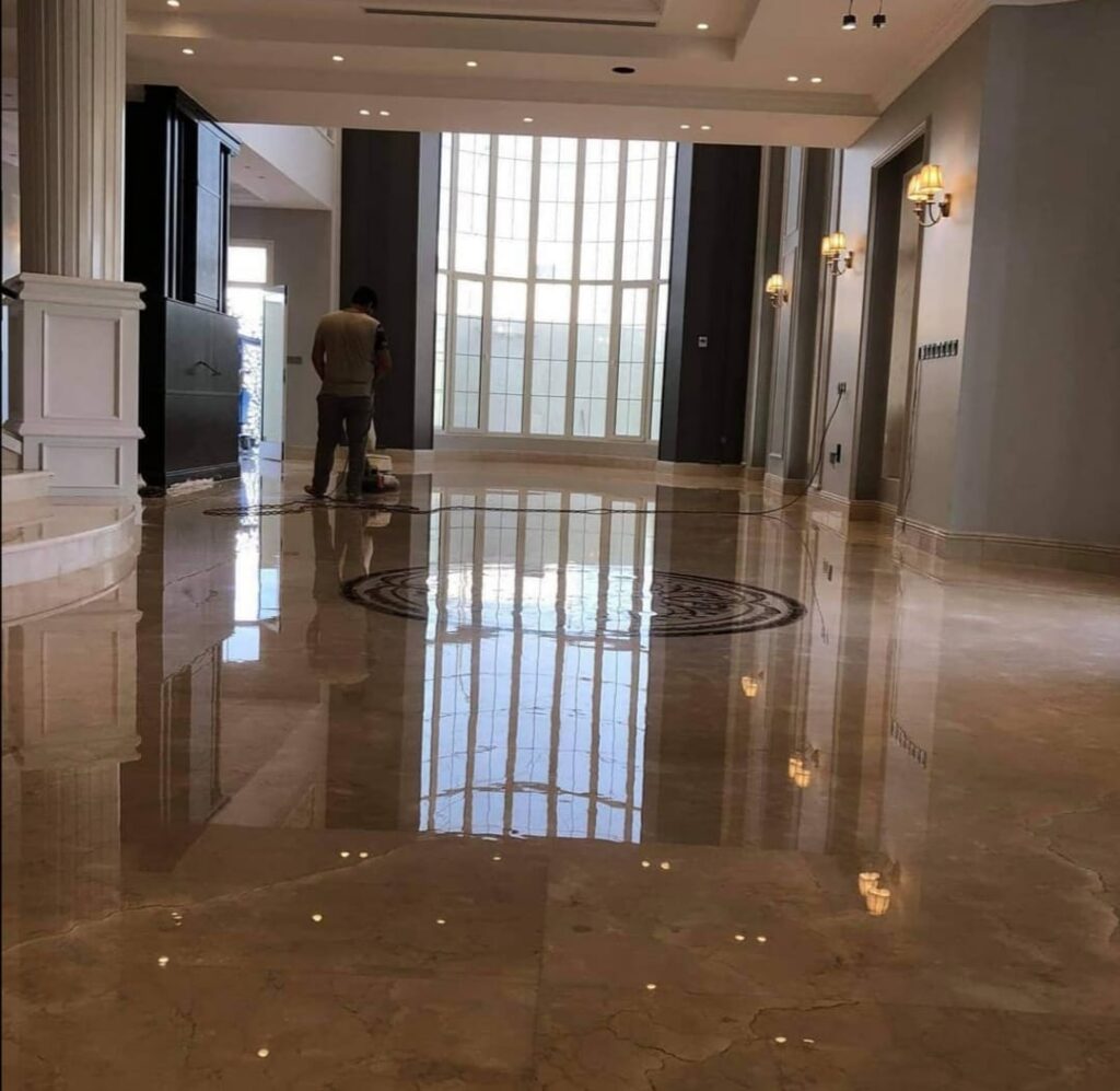 تلميع الرخام بالكرستال